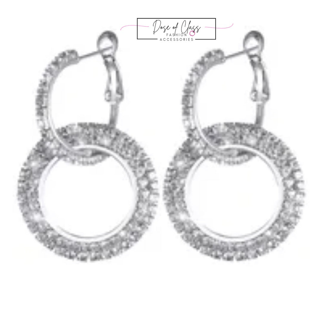 Diamond Rhinestone Hoops