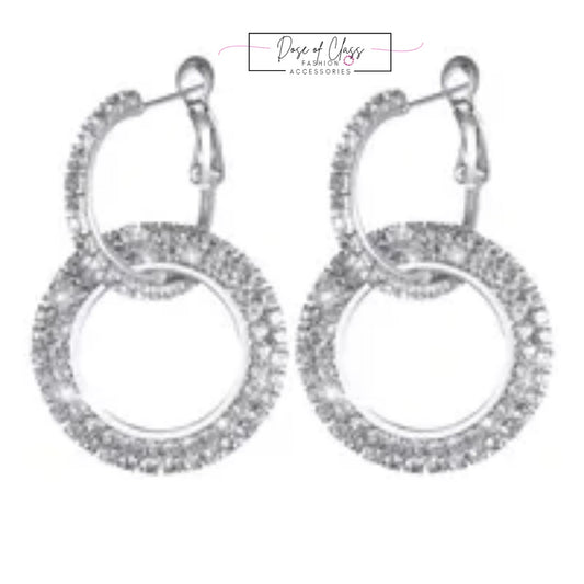 Diamond Rhinestone Hoops