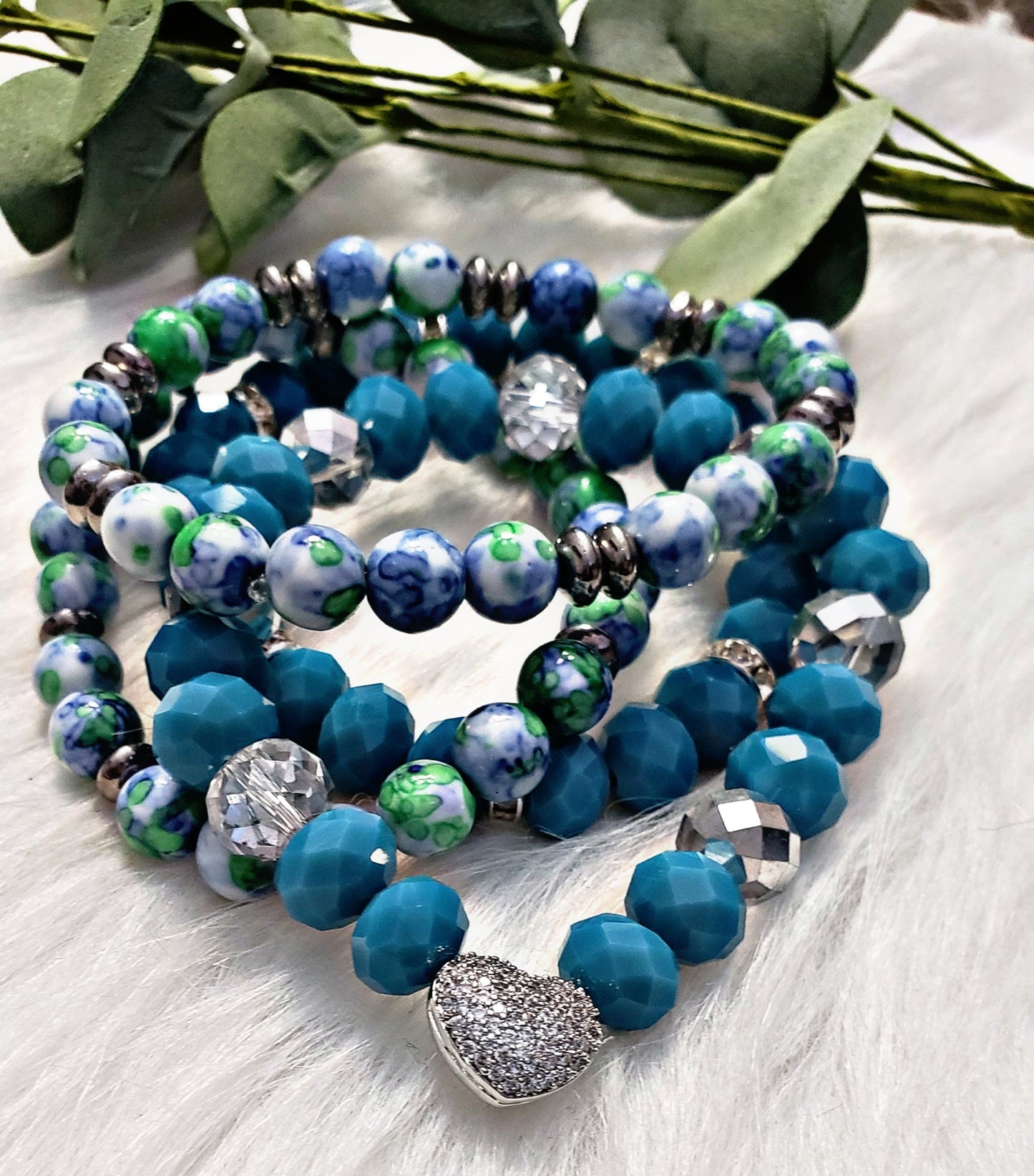 Teal and Green Heart