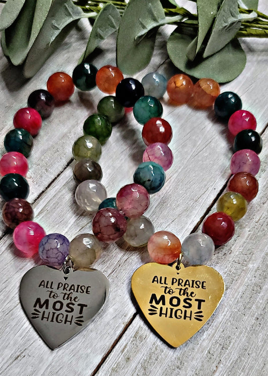 Single Multi-color Agate