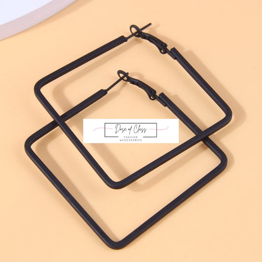 Black Square Hoop