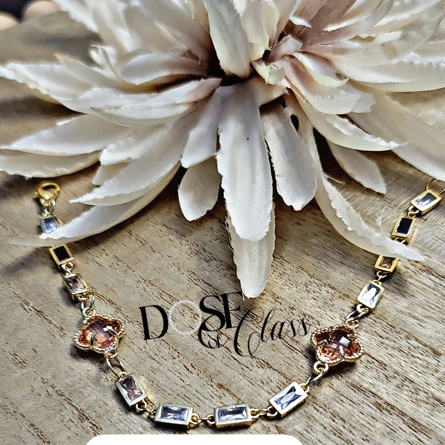 Gold Clover Link Bracelet