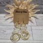 Spiral Drop Wire Earrings