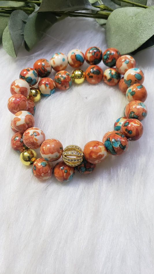 Orange w/Teal Accent