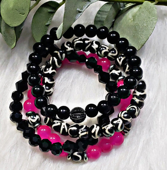 Zebra Pink and Black set