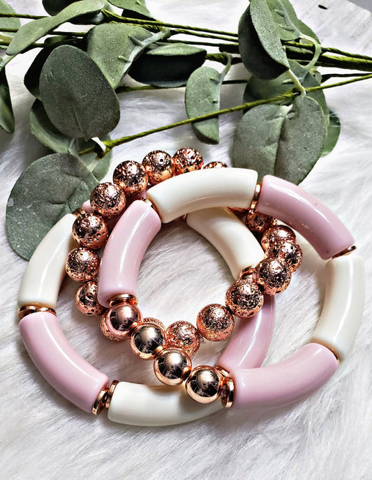 Rose Gold & Acyrlic Tube